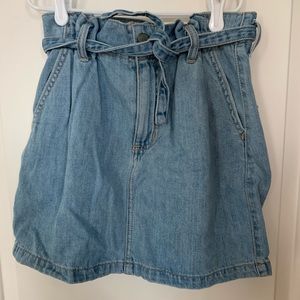 Hollister High rise jean skirt